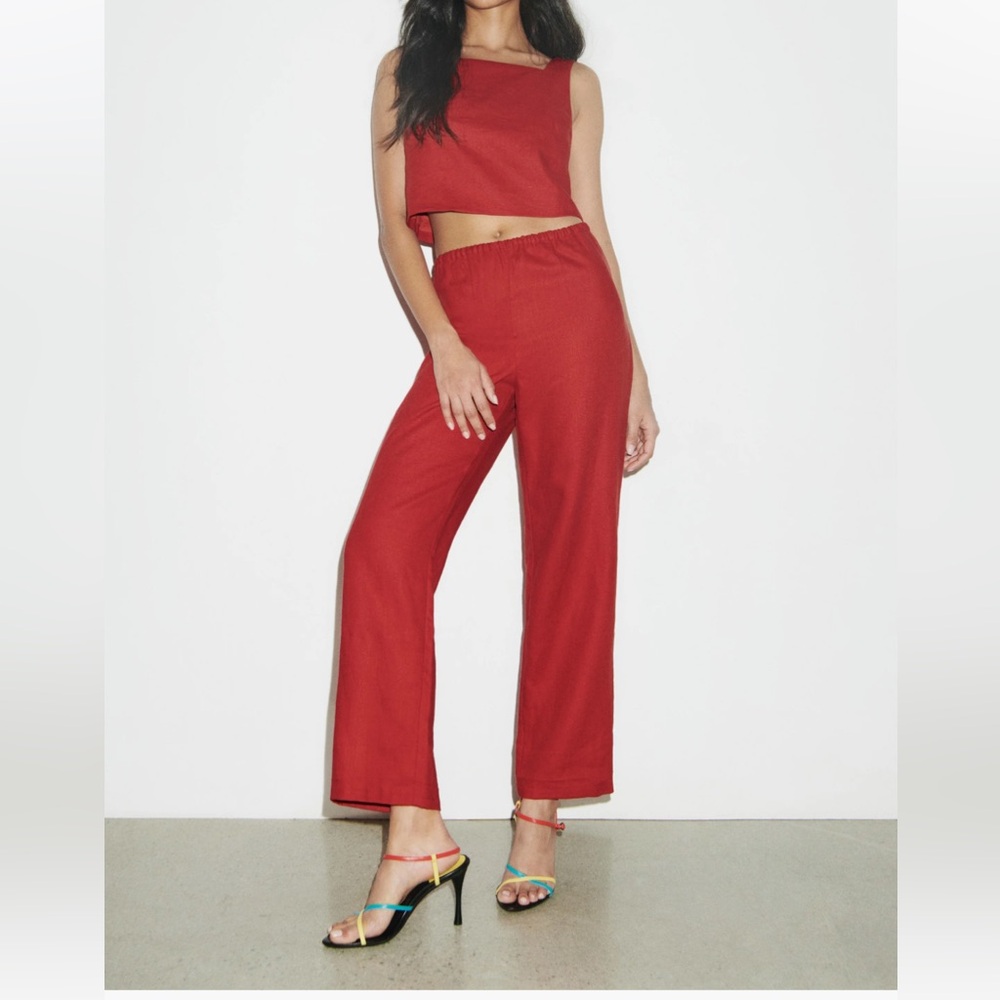 Ref Remi Cropped Linen pants